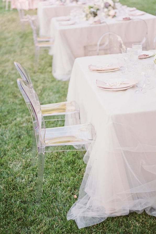 tulle table cloth