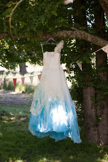 dip dye wedding dress