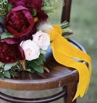 yellow ribbon bouquet
